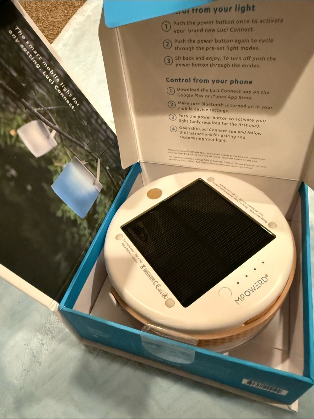 MPOWERD Solar Lantern - White and Natural